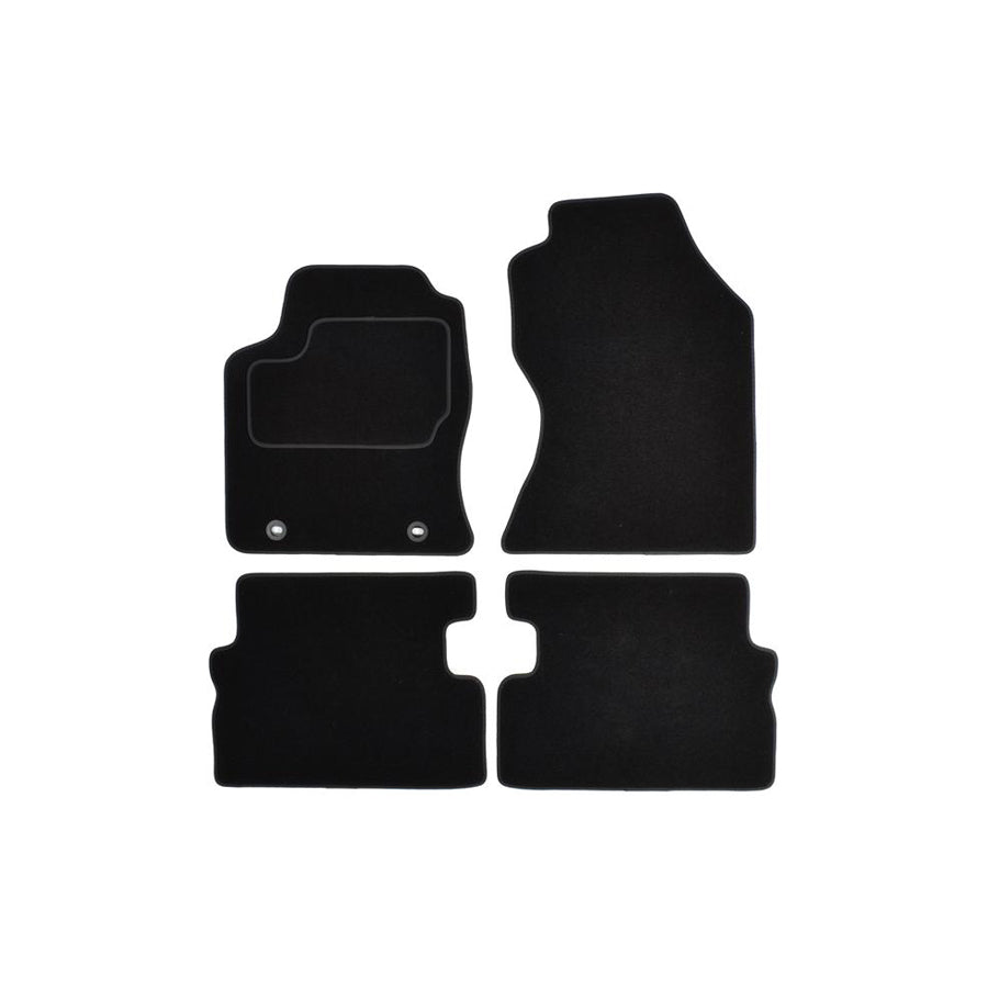 CUSTOPOL Tailored FOR105S Floor mat set for FORD Focus Mk1 Hatchback (DAW, DBW) Textile, Front and Rear, Quantity: 4, Grey