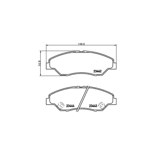 Hella 8DB 355 009 701 Brake Pad Set With Acoustic Wear Warning
