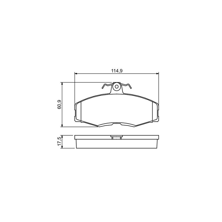 Bosch 0986468613 Brake Pad Set BP728