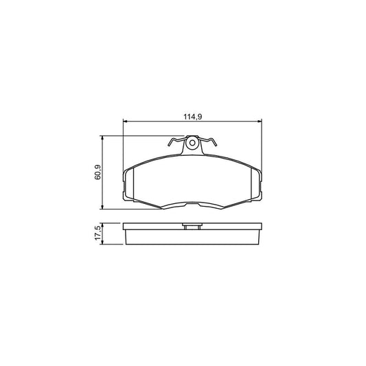 Bosch 0986468613 Brake Pad Set BP728