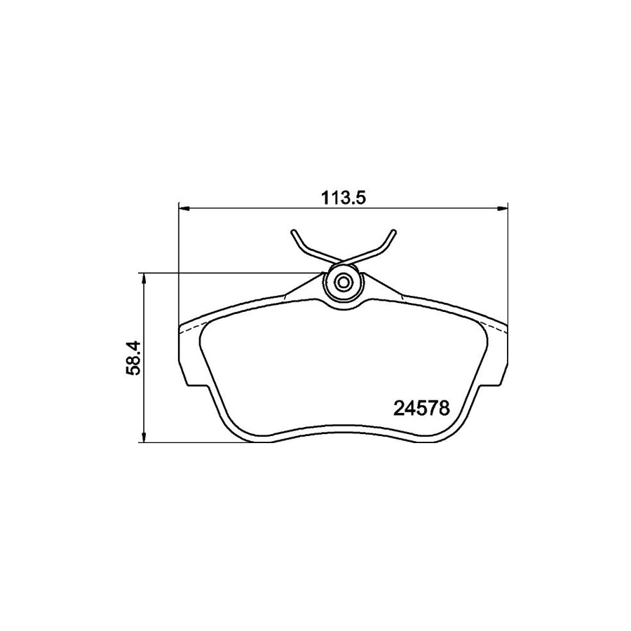 Hella 8DB 355 013 421 Brake Pad Set Not Prepared For Wear Indicator With Brake Caliper Screws With Accessories