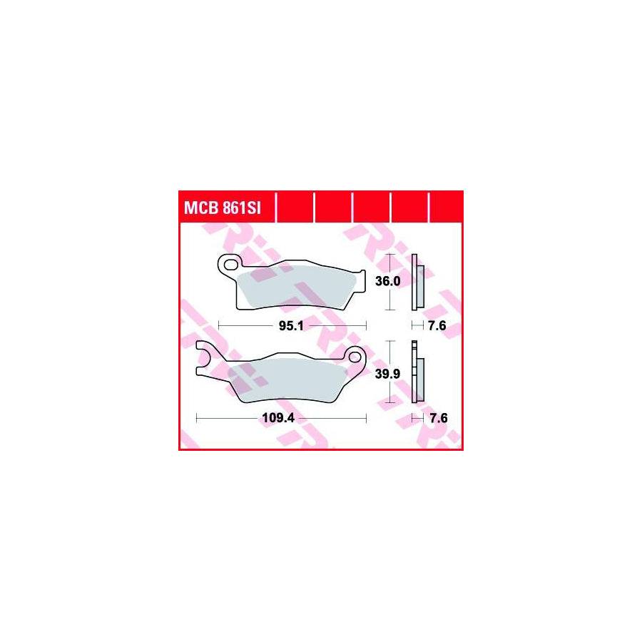 TRW Mcb861Si Brake Pad Set Sinter Offroad