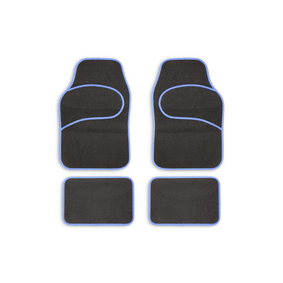 TITAN Universal fit 0000118.0000215 Floor mat set Textile, Front and Rear, Quantity: 4, Black