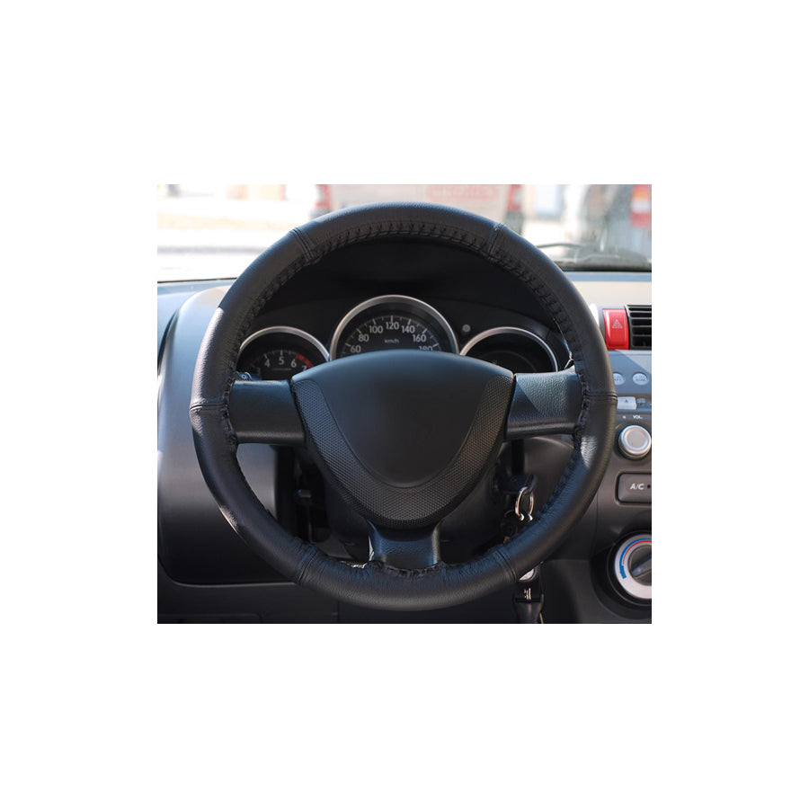CARPASSION 10052 Steering wheel cover Black, ?: 39-41cm, Leather, lace up