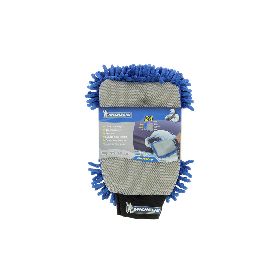 Michelin 009482 Car wash mitt Polyester, PU (Polyurethane), Beige, Blue