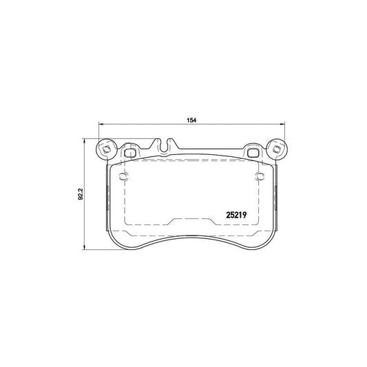 Brembo P 50 098 Brake Pad Set Prepared For Wear Indicator With Counterweights