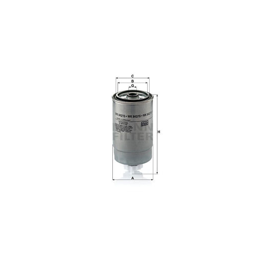 MANN-FILTER WK 842/15 Fuel filter for FIAT DUCATO Spin-on Filter