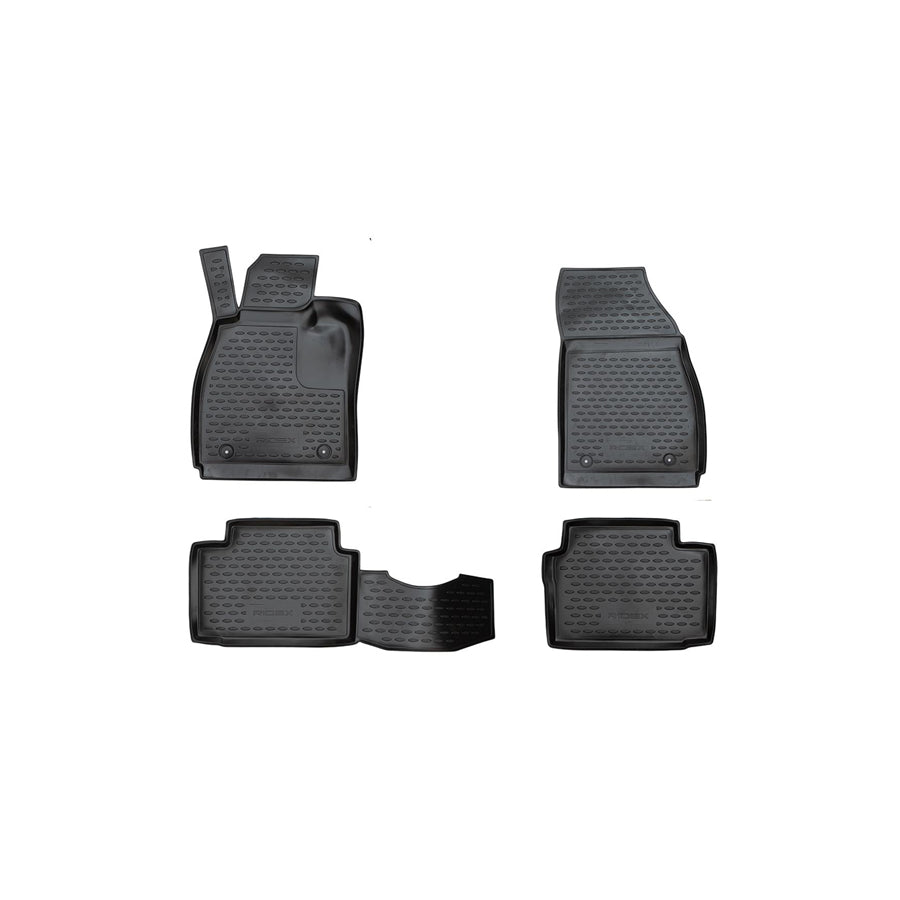 RIDEX Tailored 215A0444 Floor mat set for OPEL INSIGNIA Elastomer, Front and Rear, Quantity: 4, Black