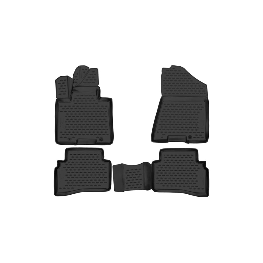 WALSER Tailored, XTR 75208 Floor mat set Elastomer, Front, Black