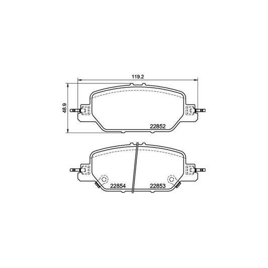 Brembo P 28 097 Brake Pad Set For Honda Cr V V Rw Rt With Acoustic Wear Warning With Anti Squeak Plate