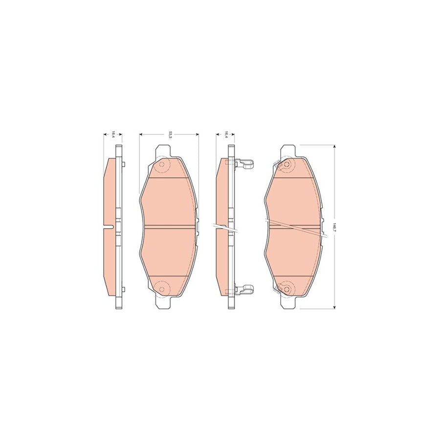 TRW Gdb3427 Brake Pad Set With Acoustic Wear Warning