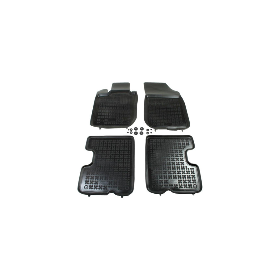 REZAW PLAST Tailored 203401 Floor mat set for DACIA Duster Off-Road Elastomer, Front and Rear, Quantity: 4, Black