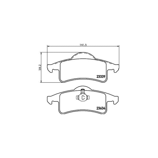 Hella 8DB 355 009 891 Brake Pad Set Not Prepared For Wear Indicator
