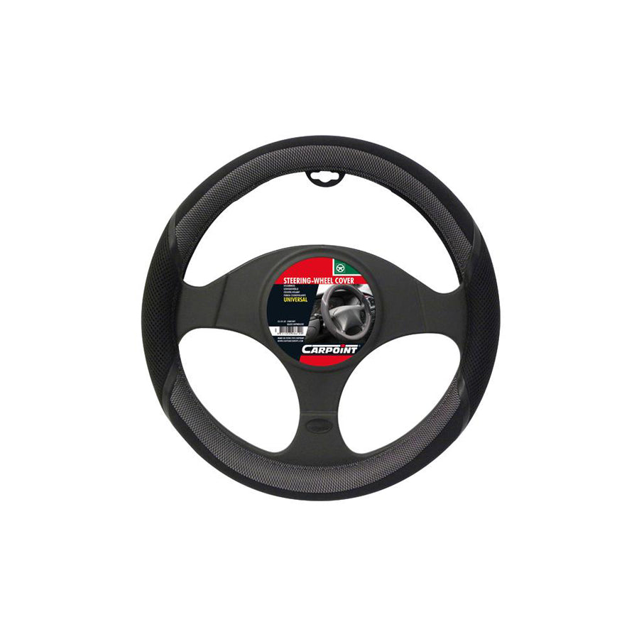 CARPOINT 2510102 Steering wheel cover Anthracite/Black, Black, ?: 37-39cm, Polyester