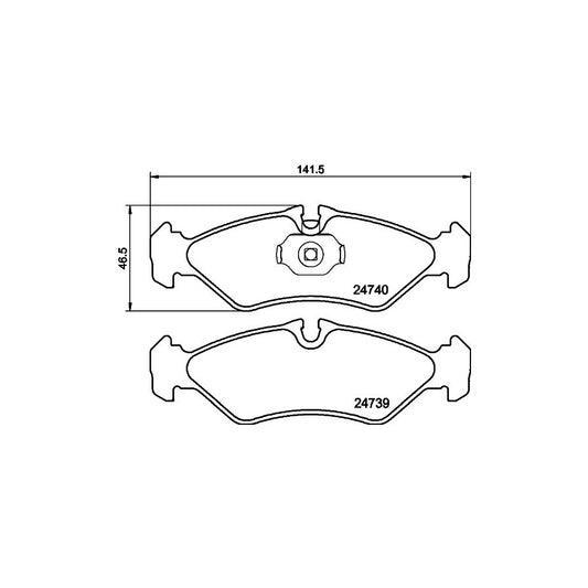 Hella 8DB 355 014 421 Brake Pad Set Incl Wear Warning Contact