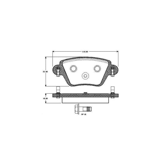 Bosch 0986Tb2383 Brake Pad Set Excl Wear Warning Contact With Accessories