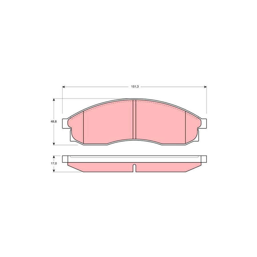 TRW Gdb3107 Brake Pad Set Not Prepared For Wear Indicator
