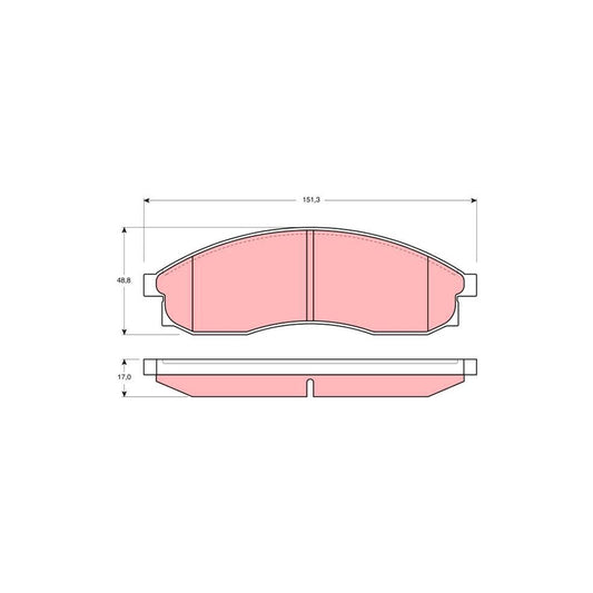 TRW Gdb3107 Brake Pad Set Not Prepared For Wear Indicator