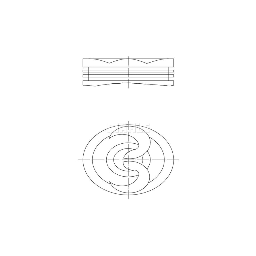 MAHLE ORIGINAL 049 27 00 Piston 76,7 mm, without cooling duct