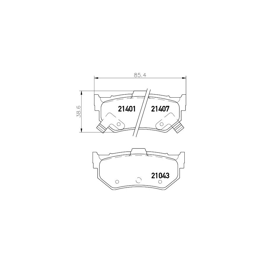 Hella 8DB 355 006 281 Brake Pad Set With Acoustic Wear Warning