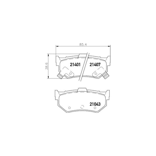 Hella 8DB 355 006 281 Brake Pad Set With Acoustic Wear Warning