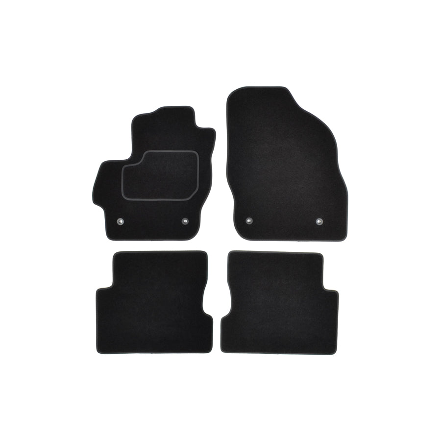 CUSTOPOL Tailored MAZ30C Floor mat set for MAZDA 3 Saloon (BL) Textile, Front and Rear, Quantity: 4, Black