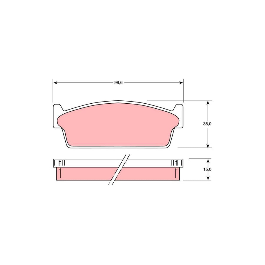 TRW Gdb1021 Brake Pad Set For Nissan 200Sx S13 Not Prepared For Wear Indicator