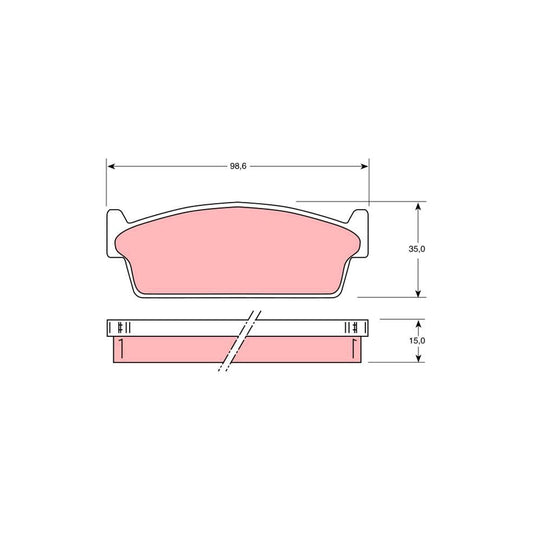 TRW Gdb1021 Brake Pad Set For Nissan 200Sx S13 Not Prepared For Wear Indicator