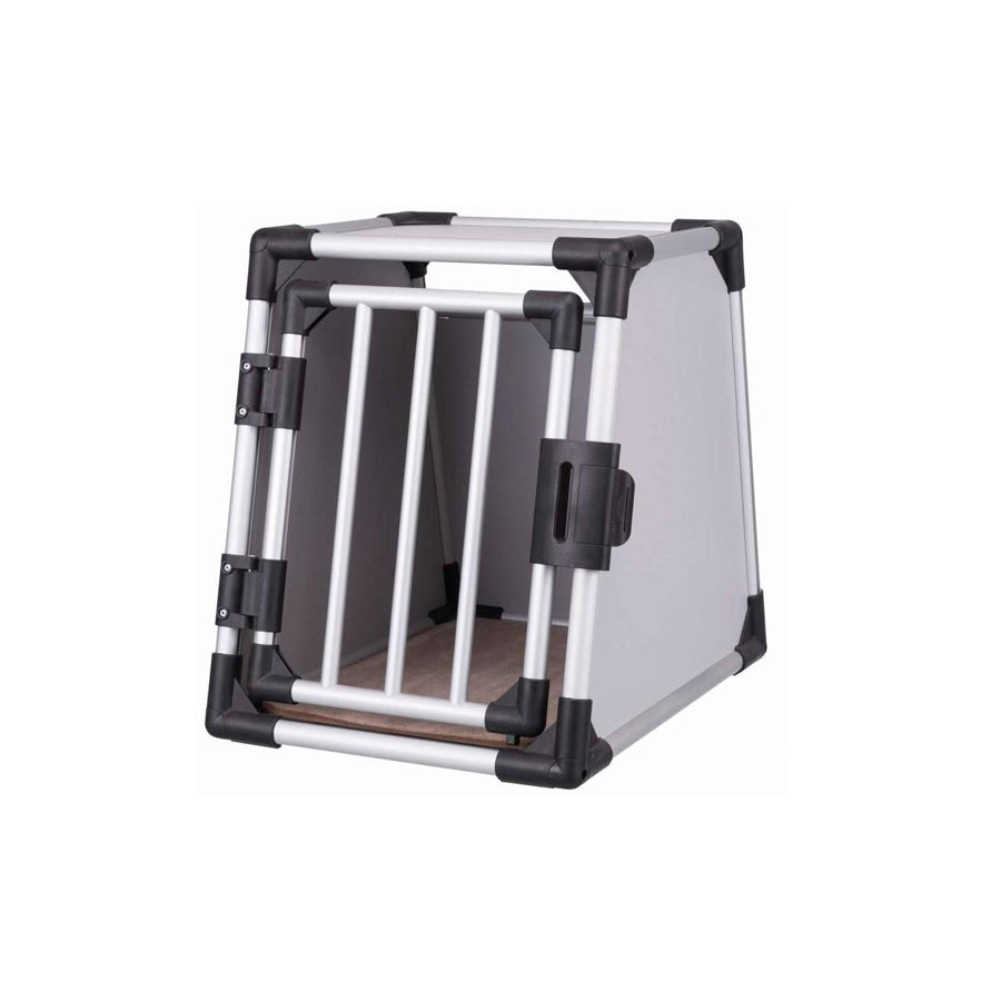 JOLLYPAW 7721851 Dog carrier Aluminium, Size: M, Colour: Light Grey, Silver