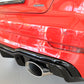 Rieger 00088187 Audi 8V Rear Diffuser for Sport Tailpipe Left & Right (A3 & S3) - Glossy Black