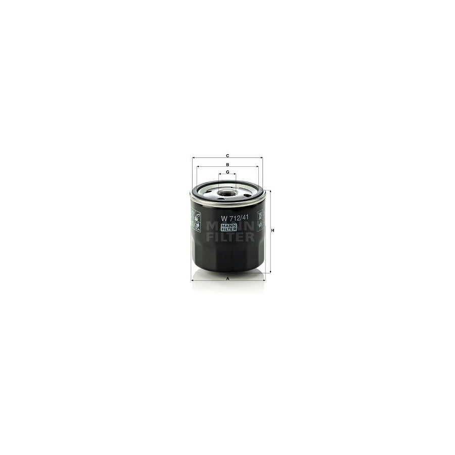 MANN-FILTER W 712/41 Oil Filter Spin-on Filter