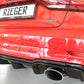 Rieger 00088187 Audi 8V Rear Diffuser for Sport Tailpipe Left & Right (A3 & S3) - Glossy Black