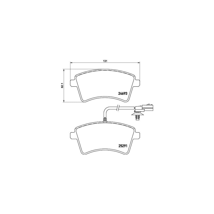 Hella 8DB 355 016 241 Brake Pad Set With Integrated Wear Warning Contact With Brake Caliper Screws