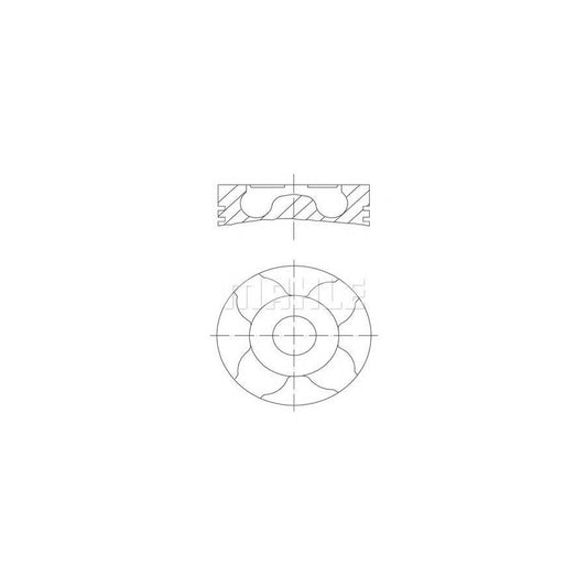 MAHLE ORIGINAL 012 08 03 Piston 84 mm, with piston rings, with cooling duct, with piston ring carrier