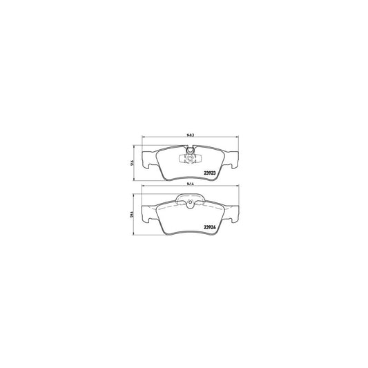 Brembo P 50 076 Brake Pad Set Prepared For Wear Indicator