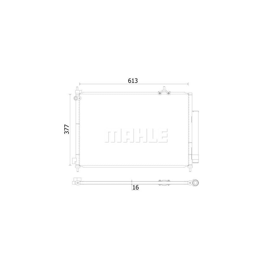 MAHLE ORIGINAL AC 927 000S Air conditioning condenser for HONDA CR-V II (RD) with dryer