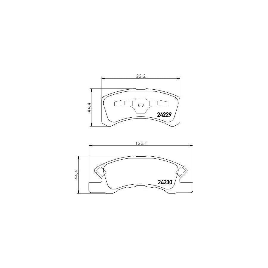 Hella 8DB 355 012 051 Brake Pad Set With Acoustic Wear Warning