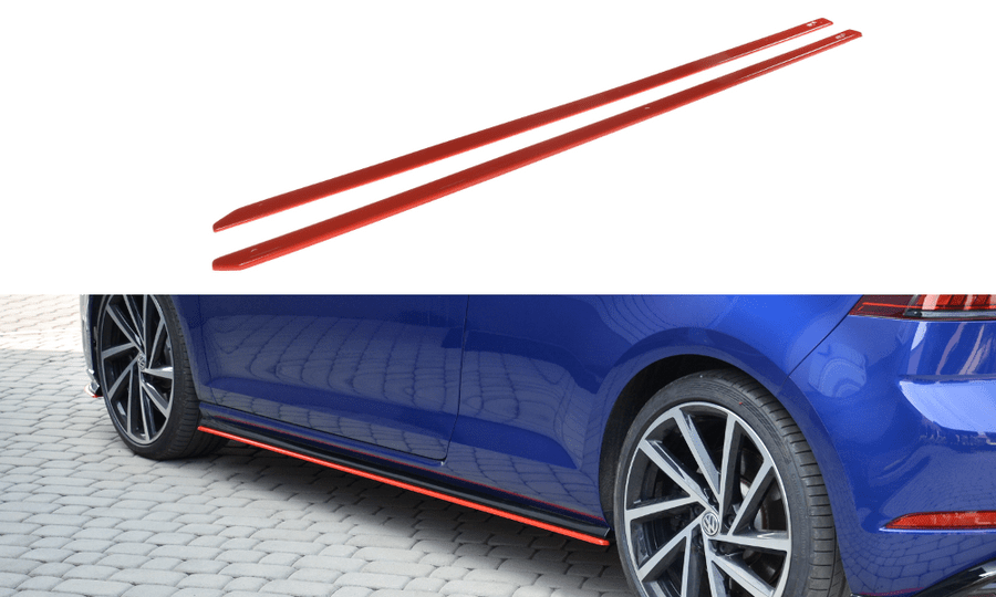 Maxton Design VW-GO-7F-R-SD2T Side Skirts Diffusers V.2 Volkswagen Golf R / R-Line MK7.5 | Duco Car Parts UK Car Parts