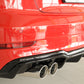 Rieger 00088186 Audi 8V A3 Rear Diffuser for Sport Tailpipe Left & Right - Glossy Black