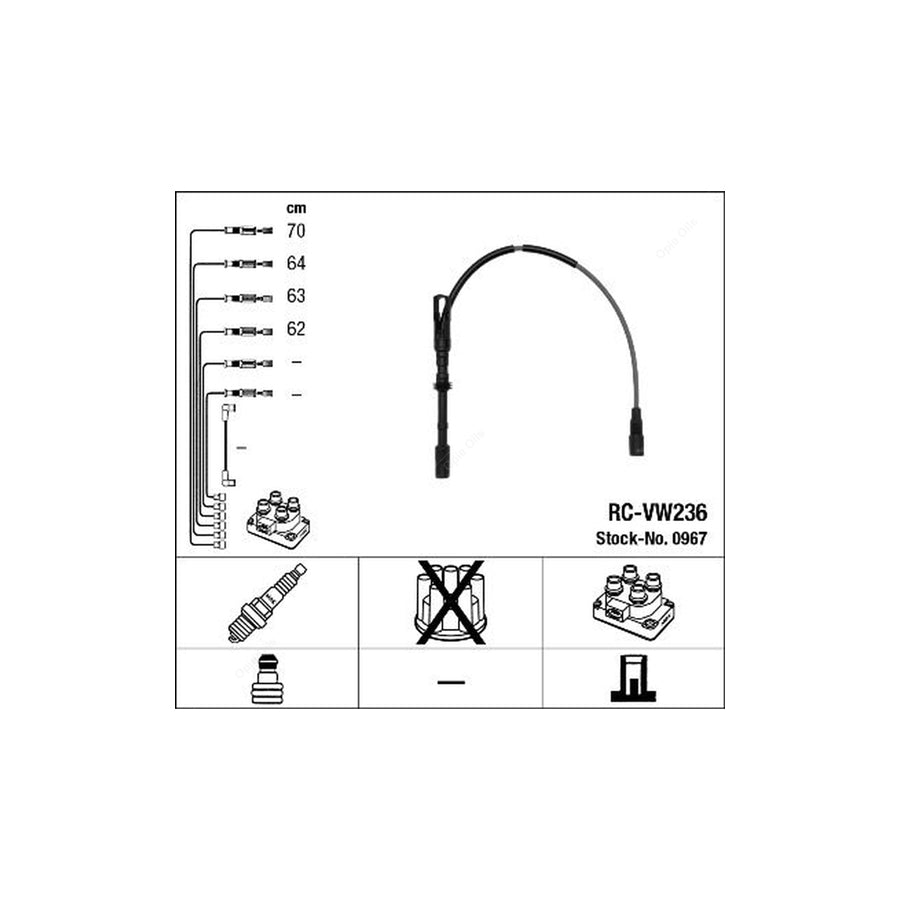 NGK Ignition Cable Kit RC-VW236 (NGK0967)