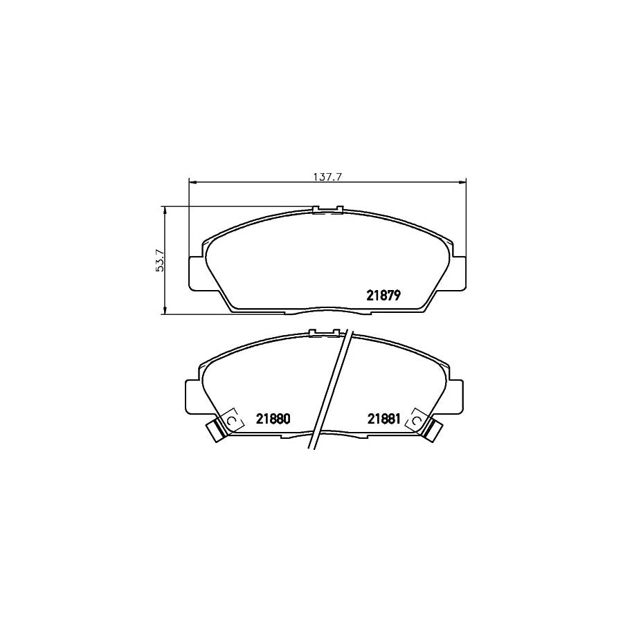 Hella 8DB 355 016 631 Brake Pad Set With Acoustic Wear Warning