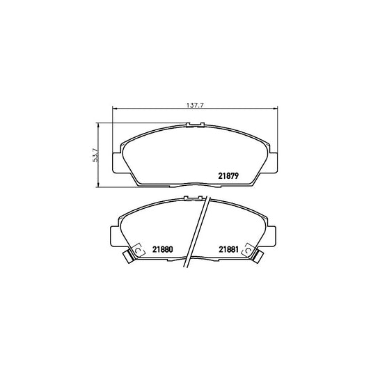 Hella 8DB 355 016 631 Brake Pad Set With Acoustic Wear Warning