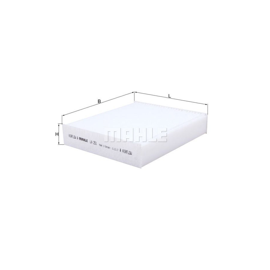 MAHLE ORIGINAL LA 251 Pollen filter Particulate Filter