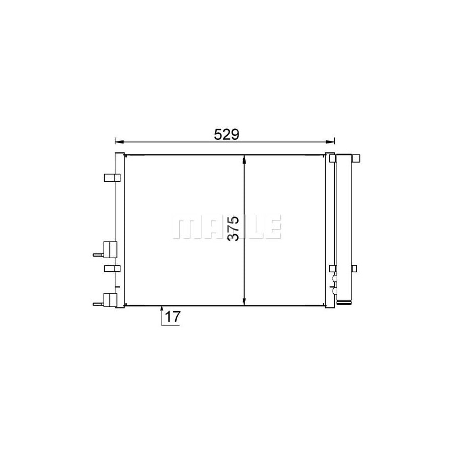 MAHLE ORIGINAL AC 706 000S Air conditioning condenser for HYUNDAI i20 I Hatchback (PB) with dryer