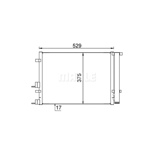 MAHLE ORIGINAL AC 706 000S Air conditioning condenser for HYUNDAI i20 I Hatchback (PB) with dryer