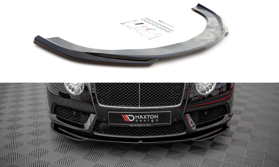 Maxton Design BE-CO-GT-1F-FD2T Front Splitter V.2 Bentley Continental GT V8 S MK2 | Duco Car Parts UK Car Parts