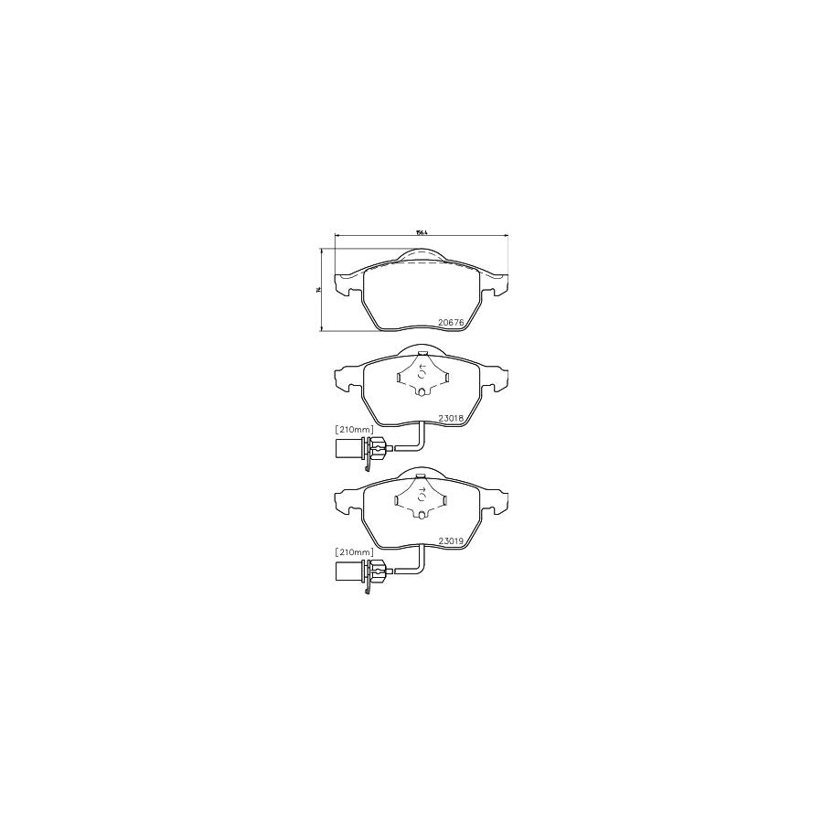 Hella 8DB 355 010 731 Brake Pad Set With Integrated Wear Warning Contact