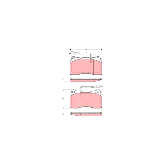 TRW Gdb1431 Brake Pad Set Incl Wear Warning Contact