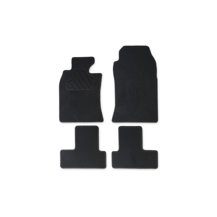CUSTOPOL Tailored MIN10C Floor mat set for MINI Hatchback (R50, R53) Textile, Front and Rear, Quantity: 4, Black