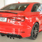 Rieger 00088186 Audi 8V A3 Rear Diffuser for Sport Tailpipe Left & Right - Glossy Black